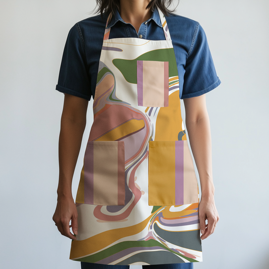 Melted Candy Full Chef Apron in Mid Weight Cotton Twill