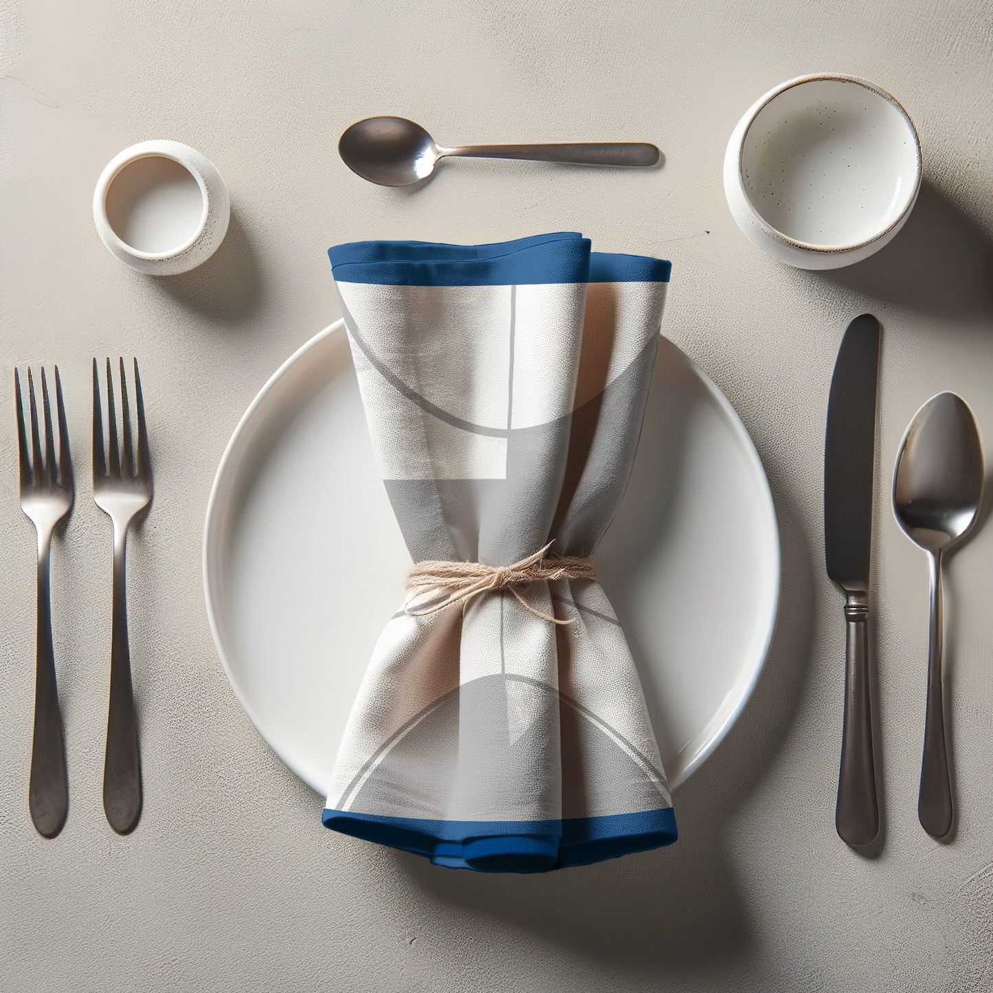 Blue and Gray Basketball Napkin