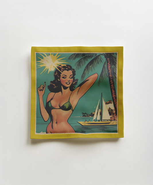 Hello Sunshine Cocktail Napkin in Sandy