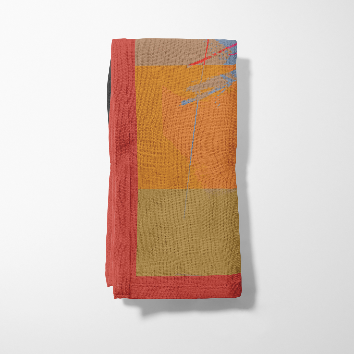 Flower Burst Napkin in Red in Lightweight Linen