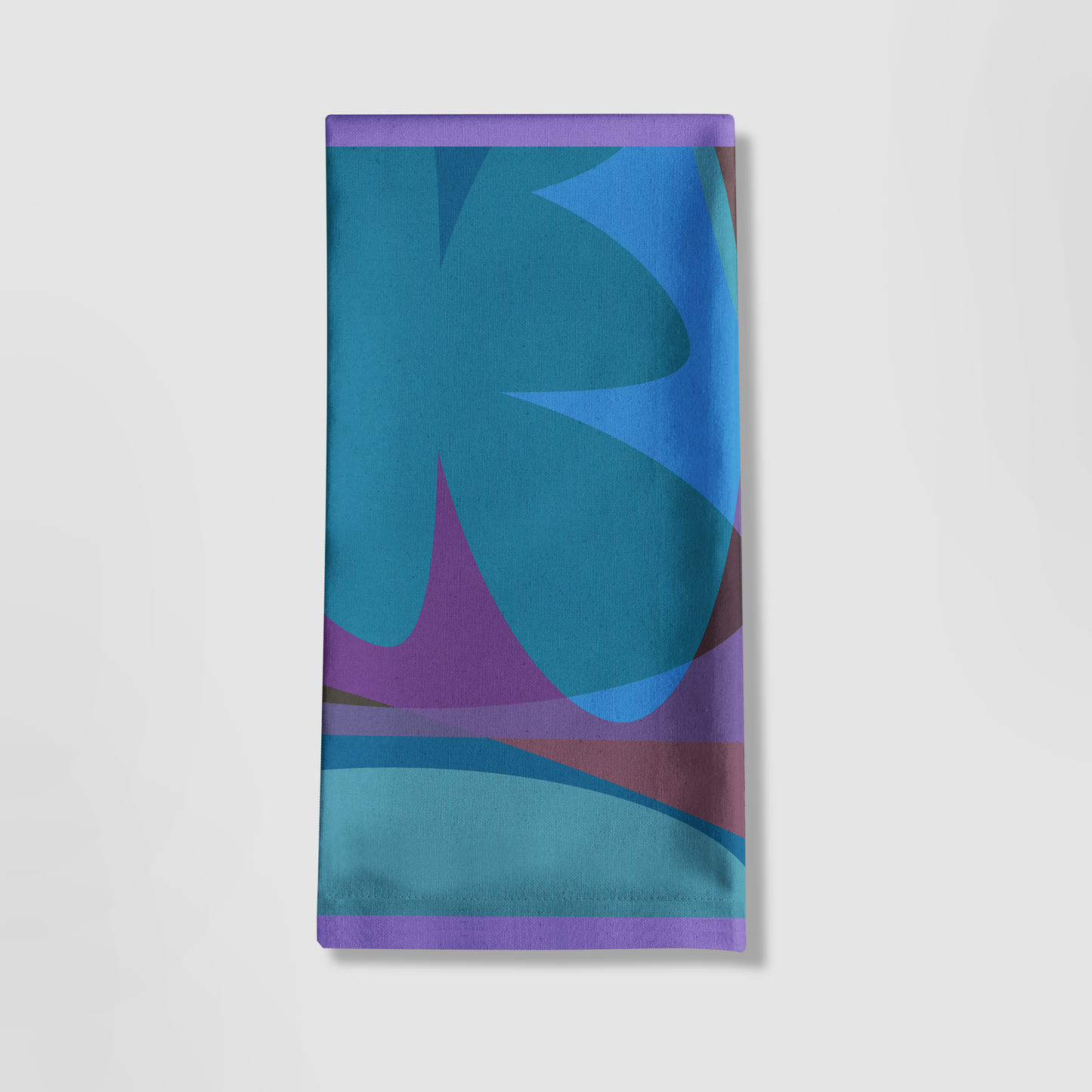 Big Shapes Tea Towel in Blue