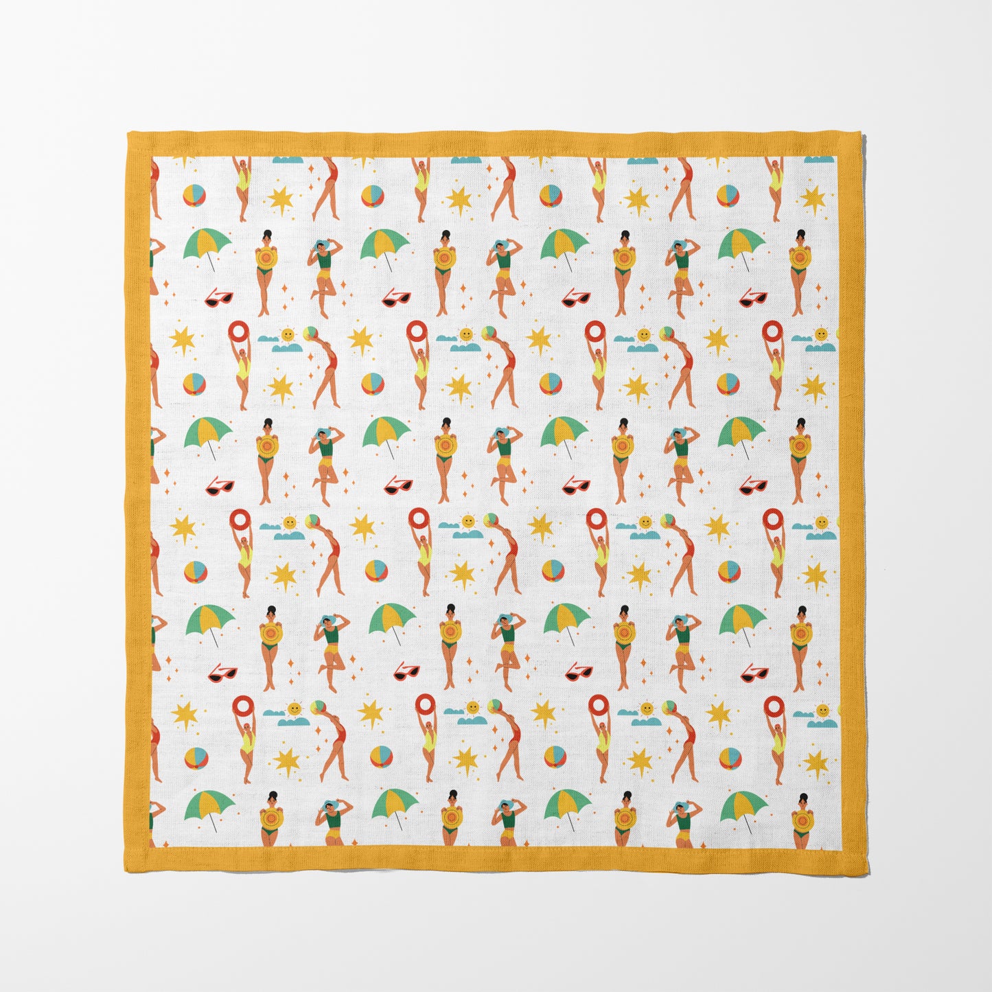 Beach Party Napkin in White