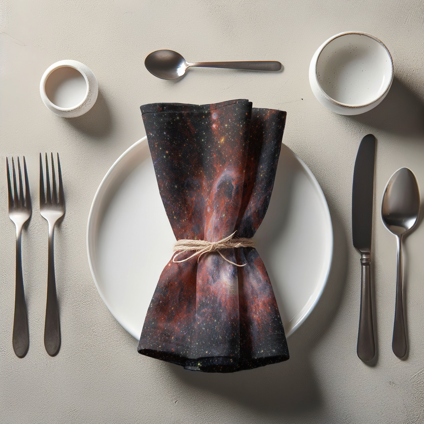 ONE Galaxy Napkin - Galactic Tendrils in Organic Cotton Voile