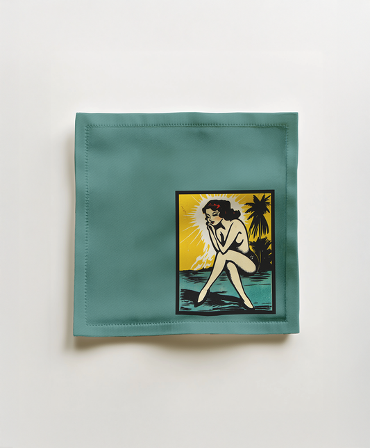 Matchbook Muse Cocktail Napkin in Jennifer Jade