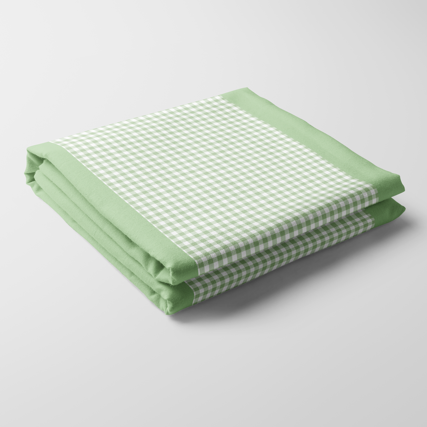 Mini Gingham Tablecloth in Pastel Green - Lightweight Linen