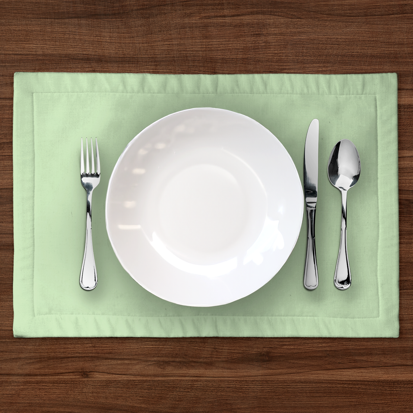 Silly Mint Placemat - Lightweight Linen