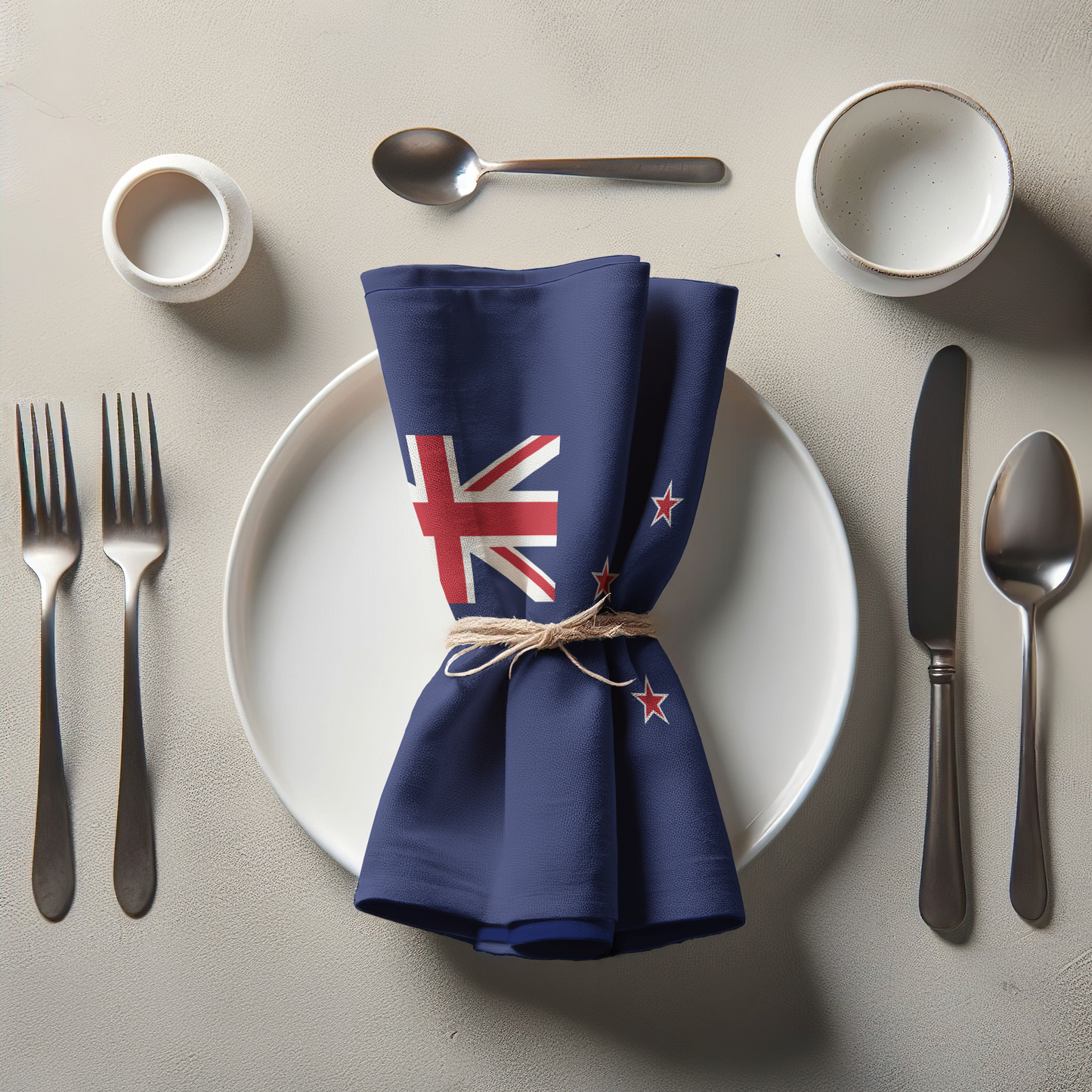 ONE Globe Napkin - New Zealand in Lightweight Linen