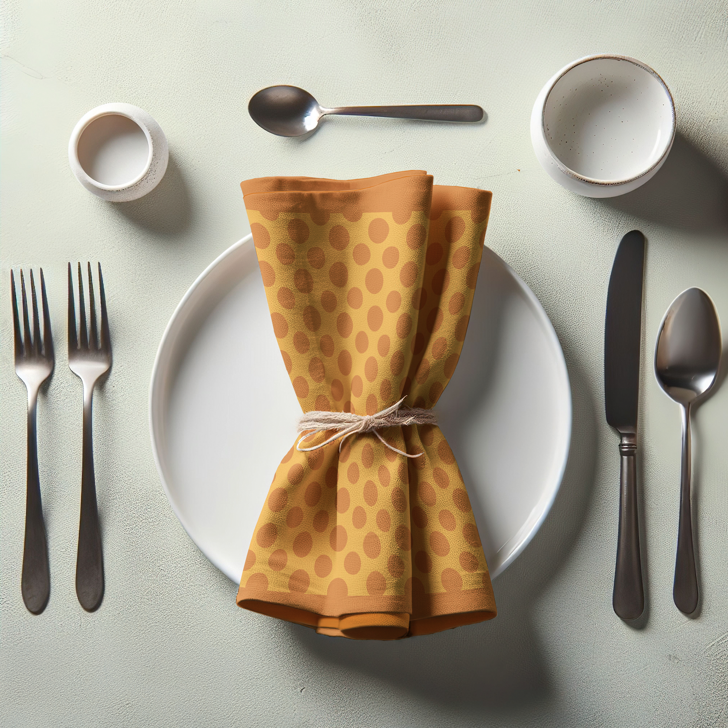 Drifting Dots Napkin in Orange