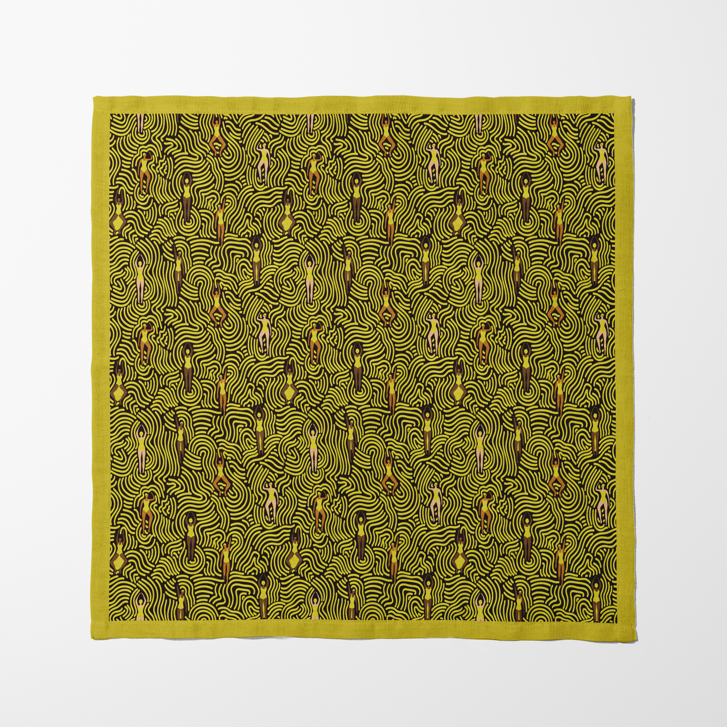 Swimmers in Summer Napkin in Yellow
