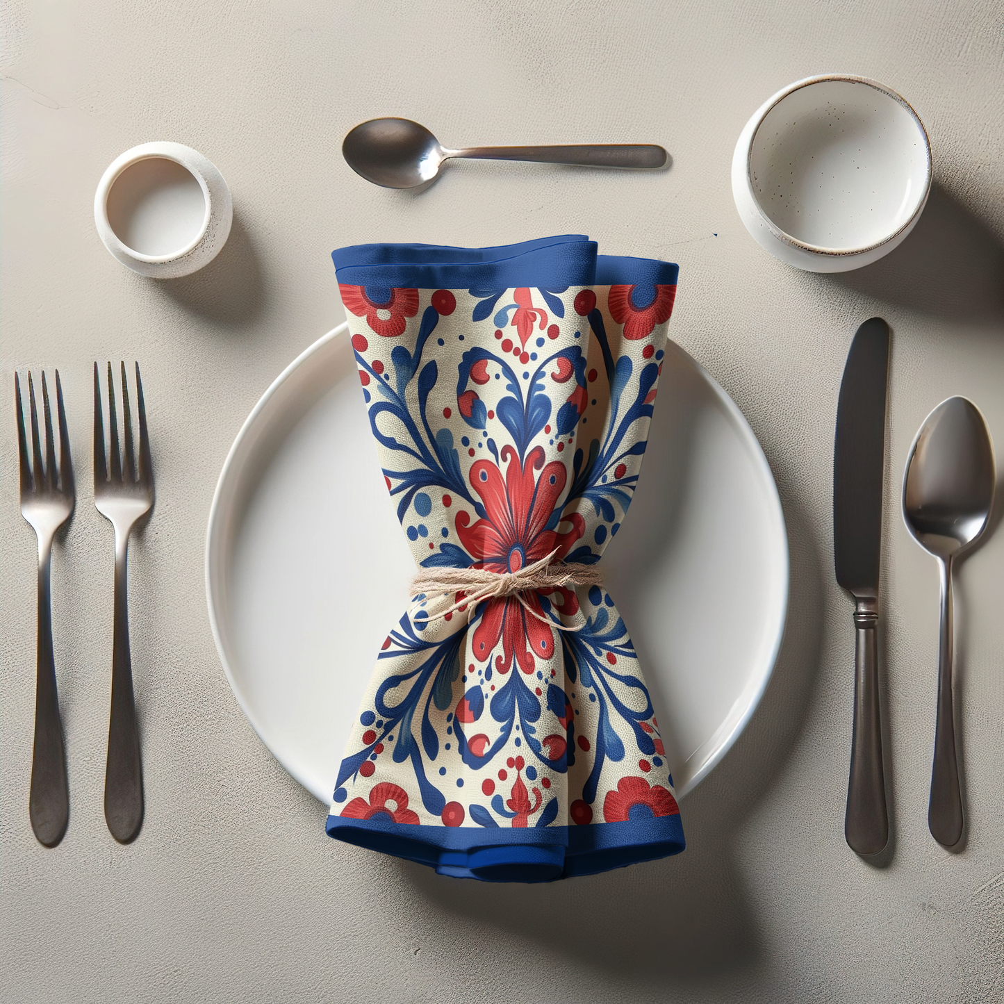 Red, White & Bloom Floral Napkin