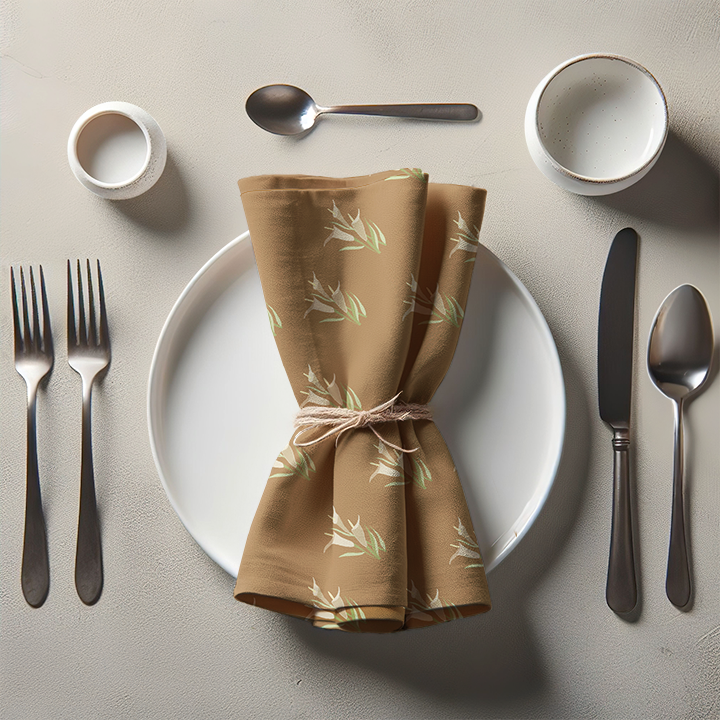Echoes of Calla in Brown Napkin