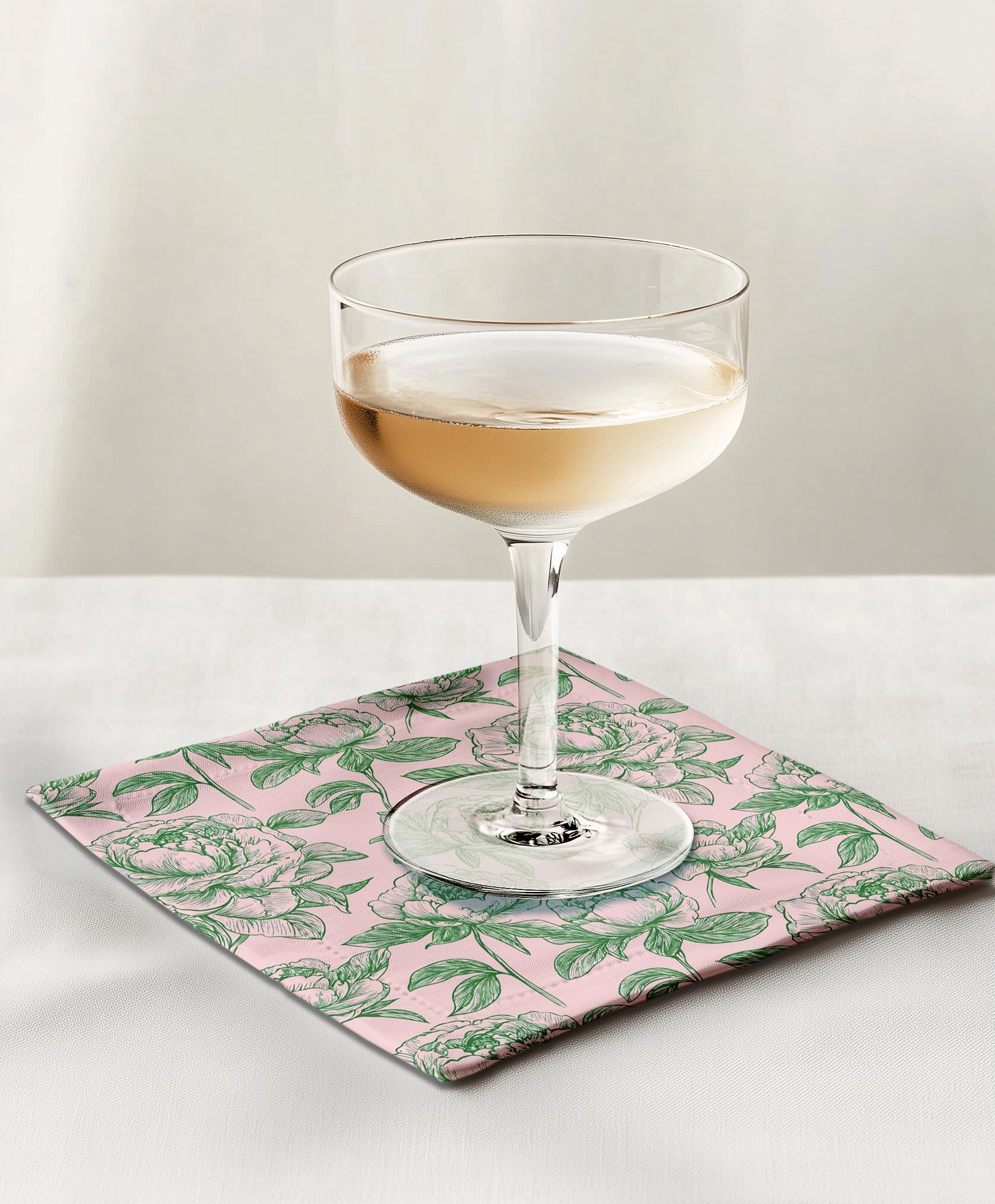 Chinoiserie in Pink Cocktail Napkin