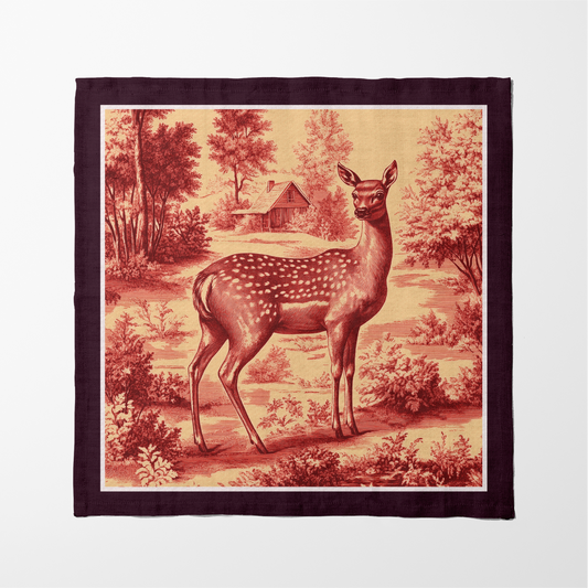 Doe Toile Napkin in Ember