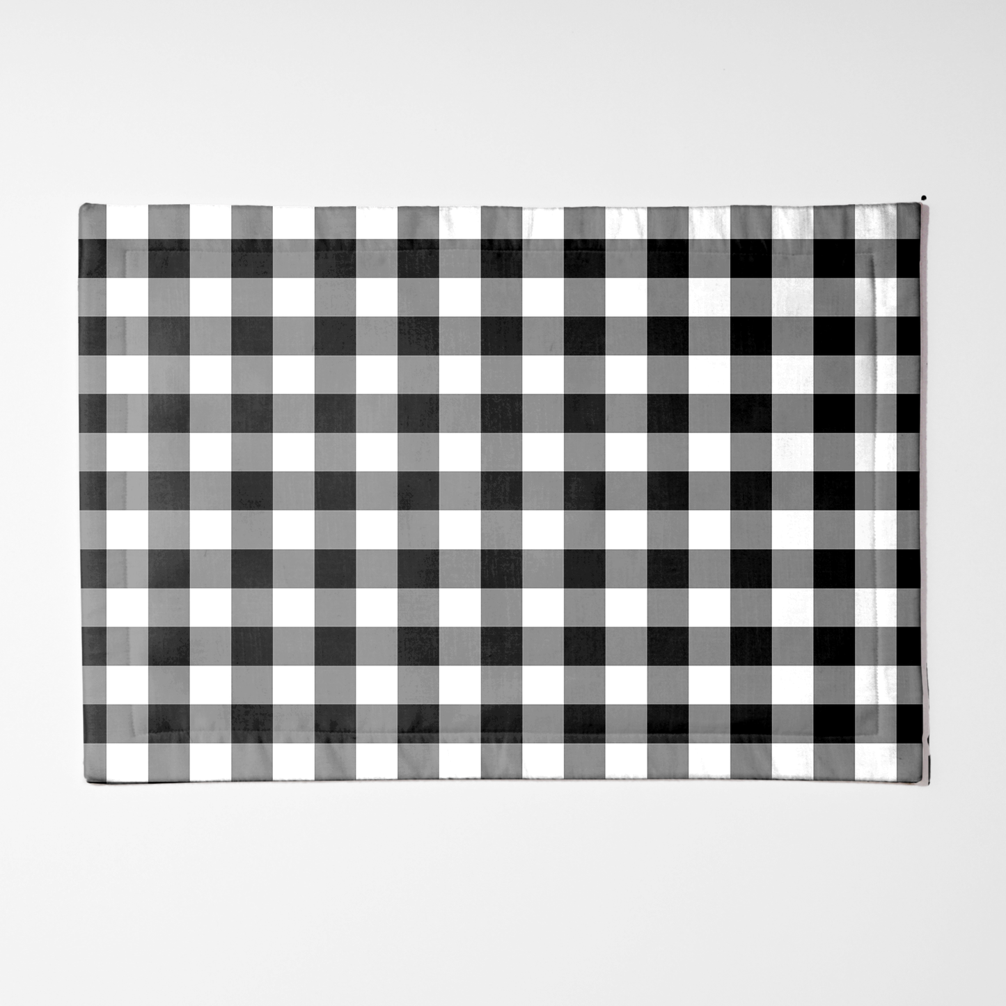 ONE Gingham Placemat in Black in Lightweight Linen