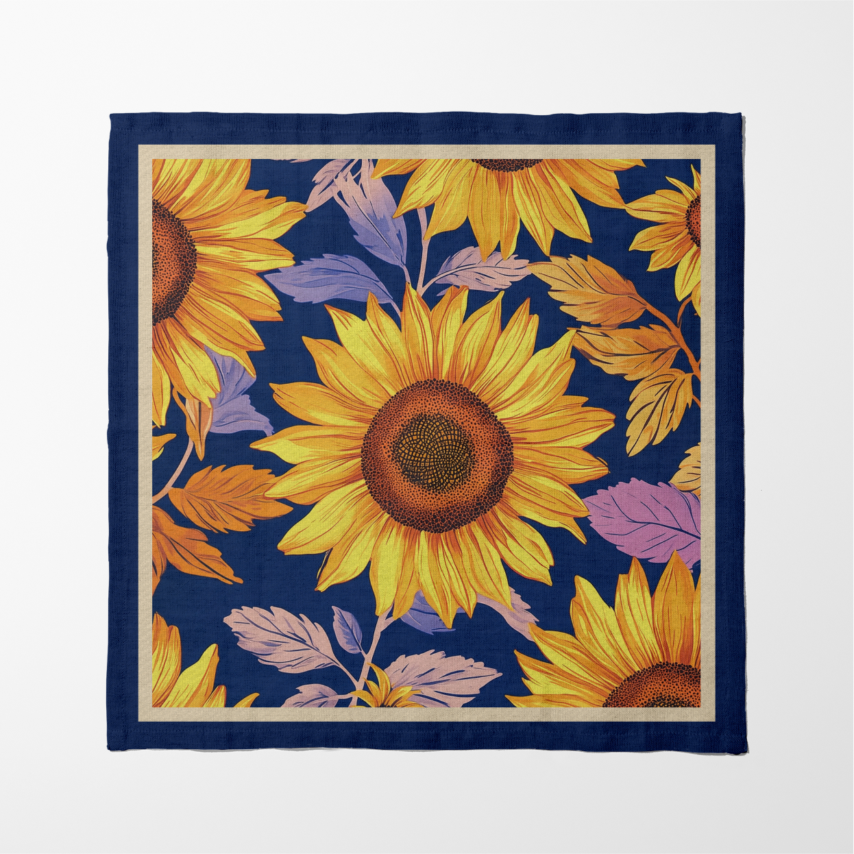 Sunflower Napkin in Navy