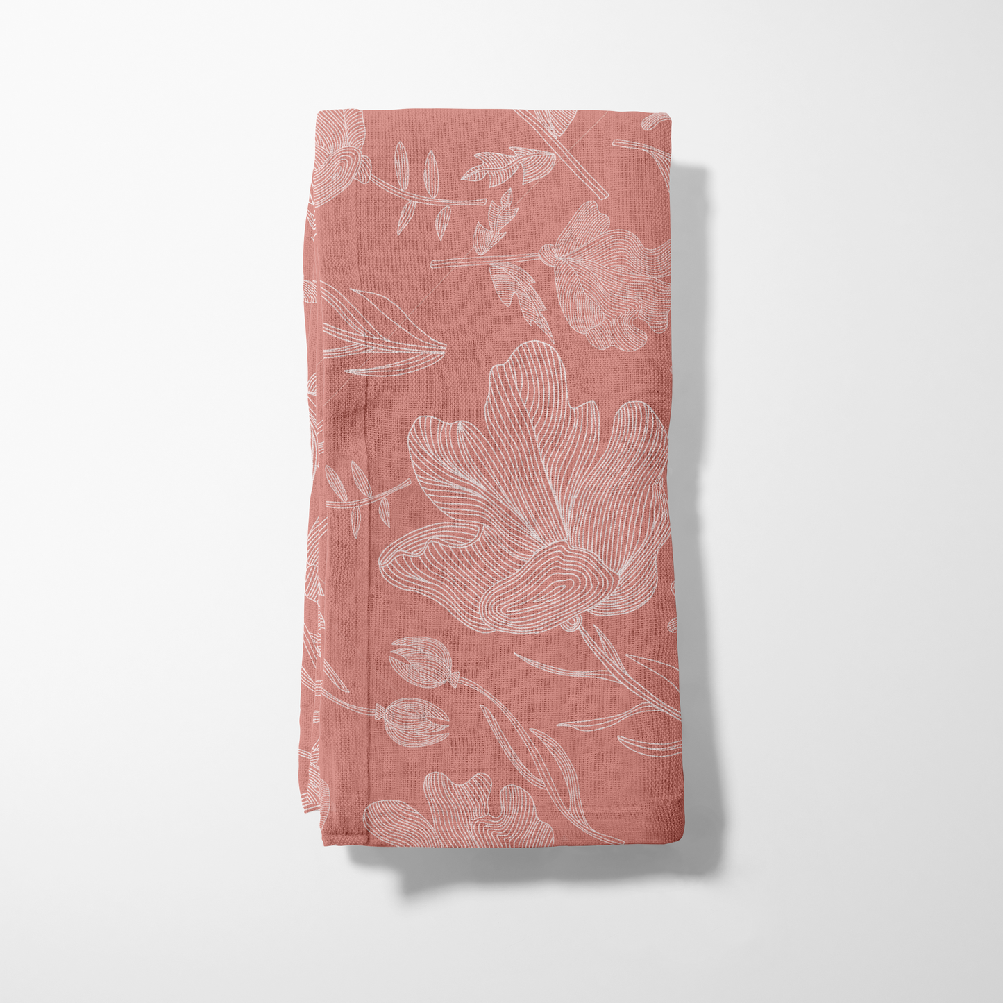 Summer Flowers Napkin in Coral