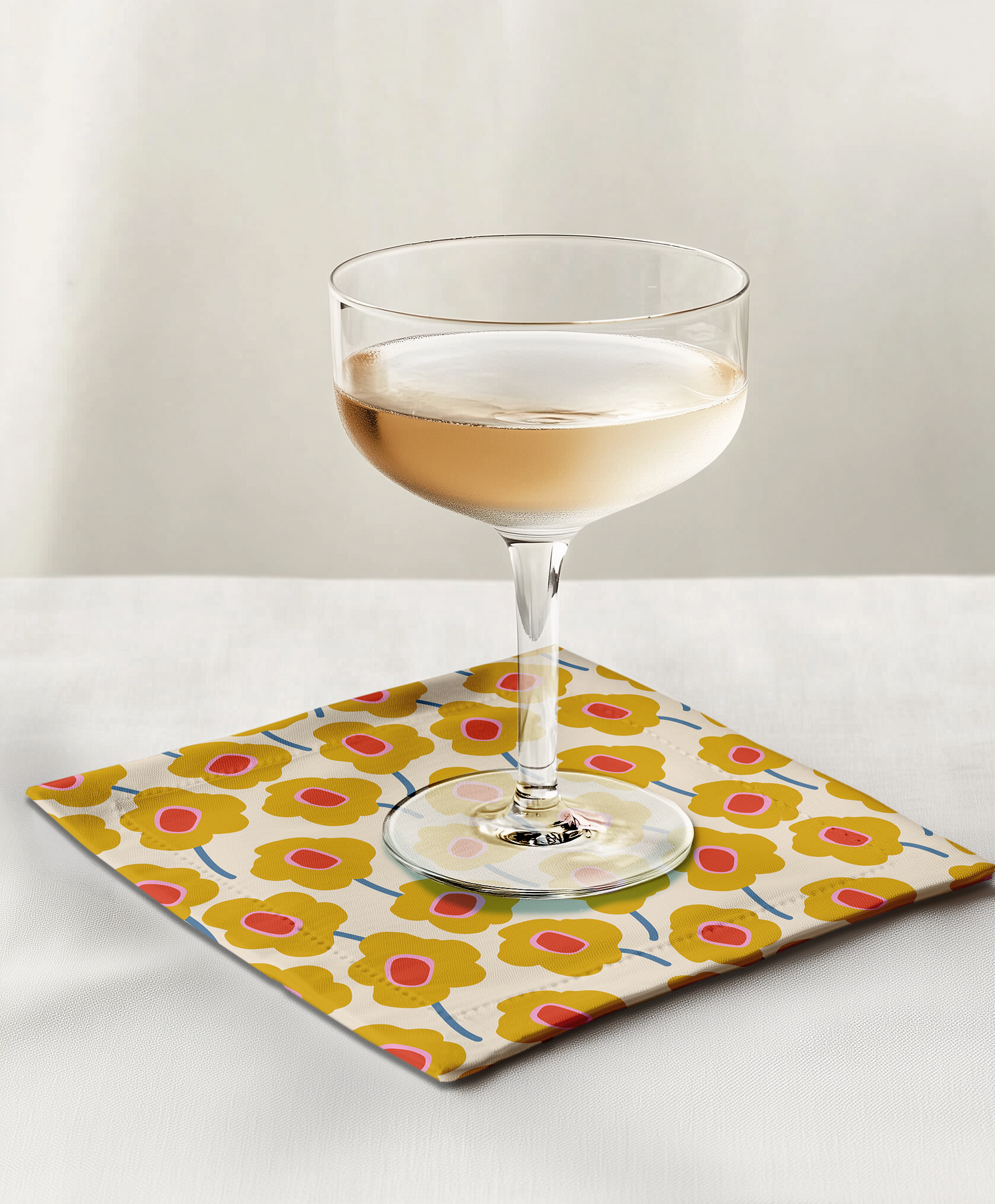 Mod Flowers Yellow Oxford Cocktail