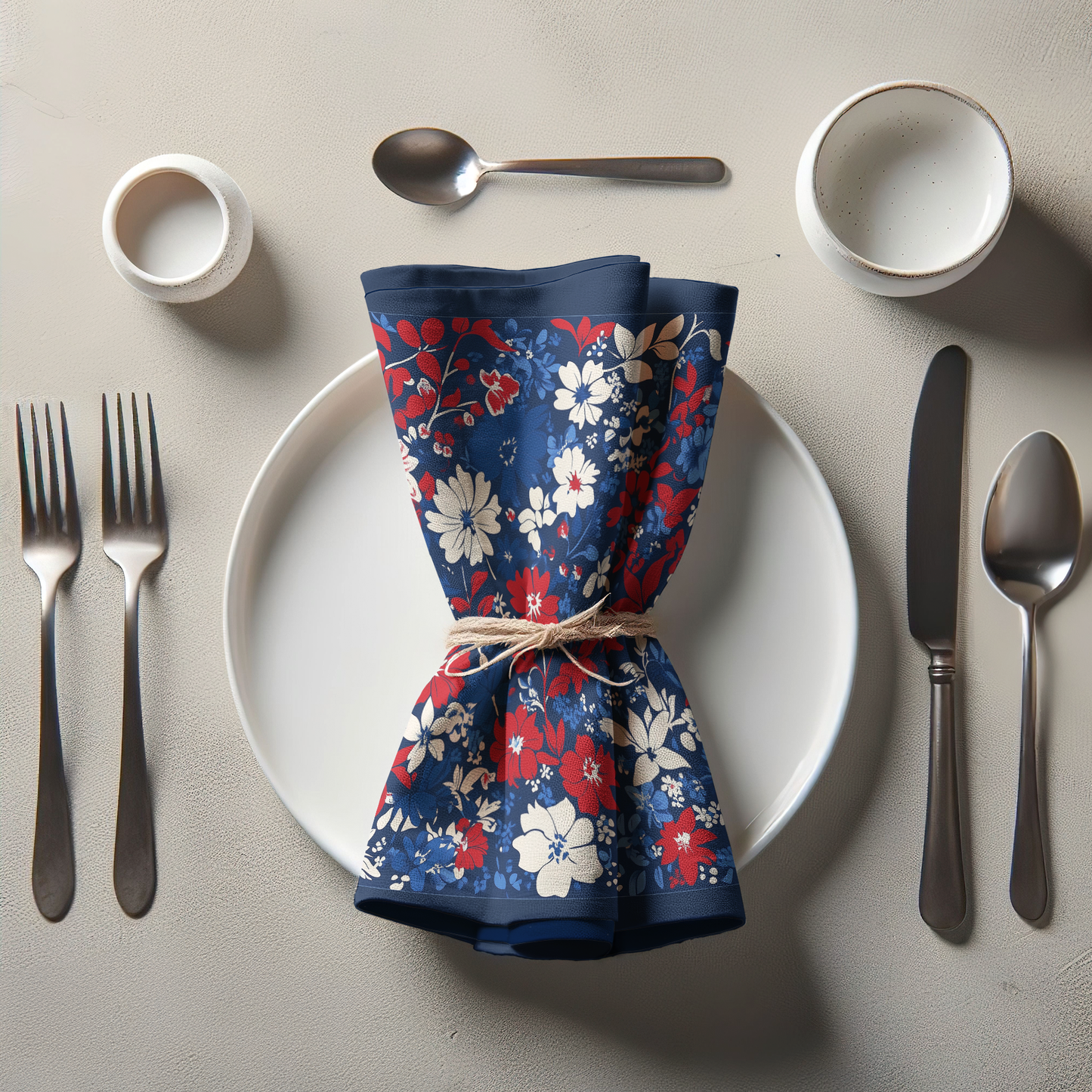 Red, White & Bloom Floral Napkin