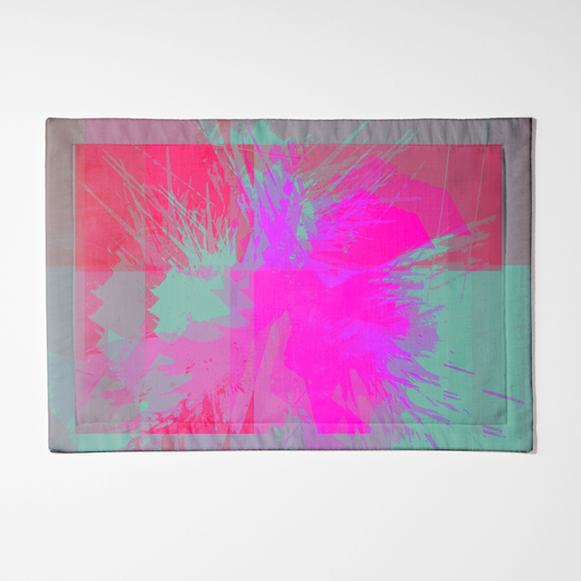 Flower Burst Placemat in Pink in Lightweight Linen