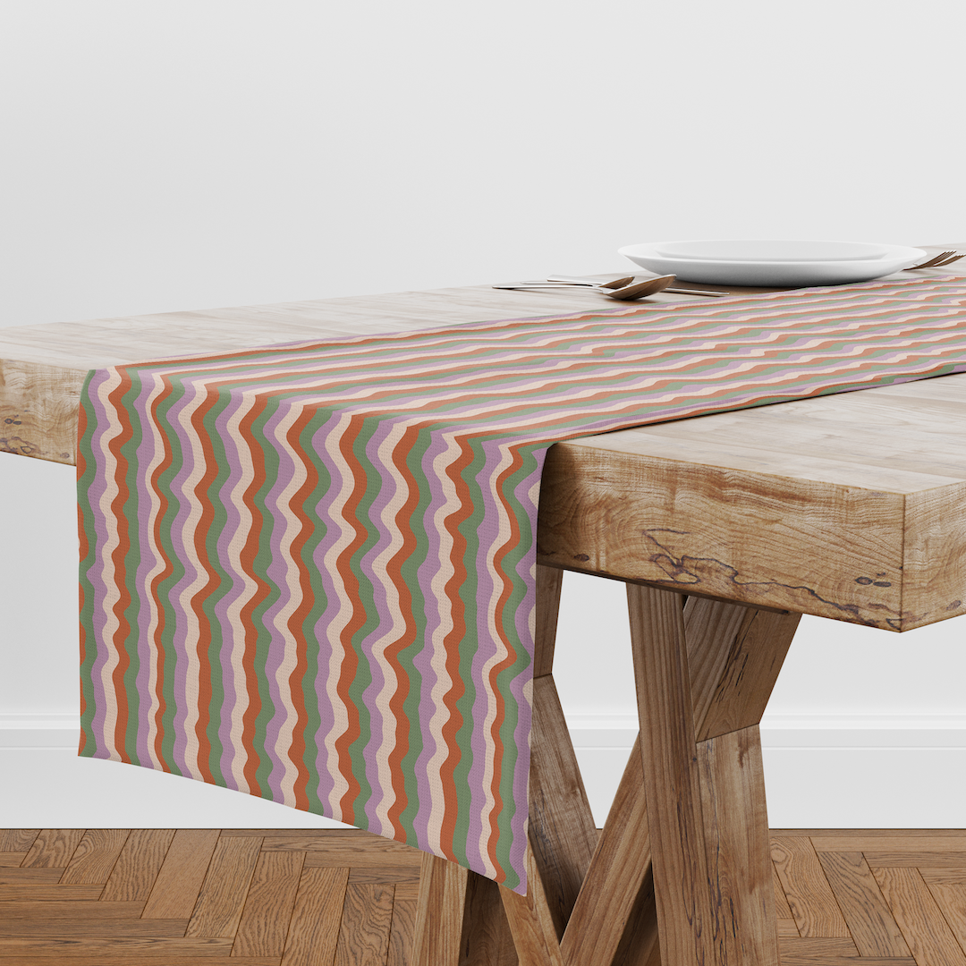 Table Runner in Candy in Lightweight Linen