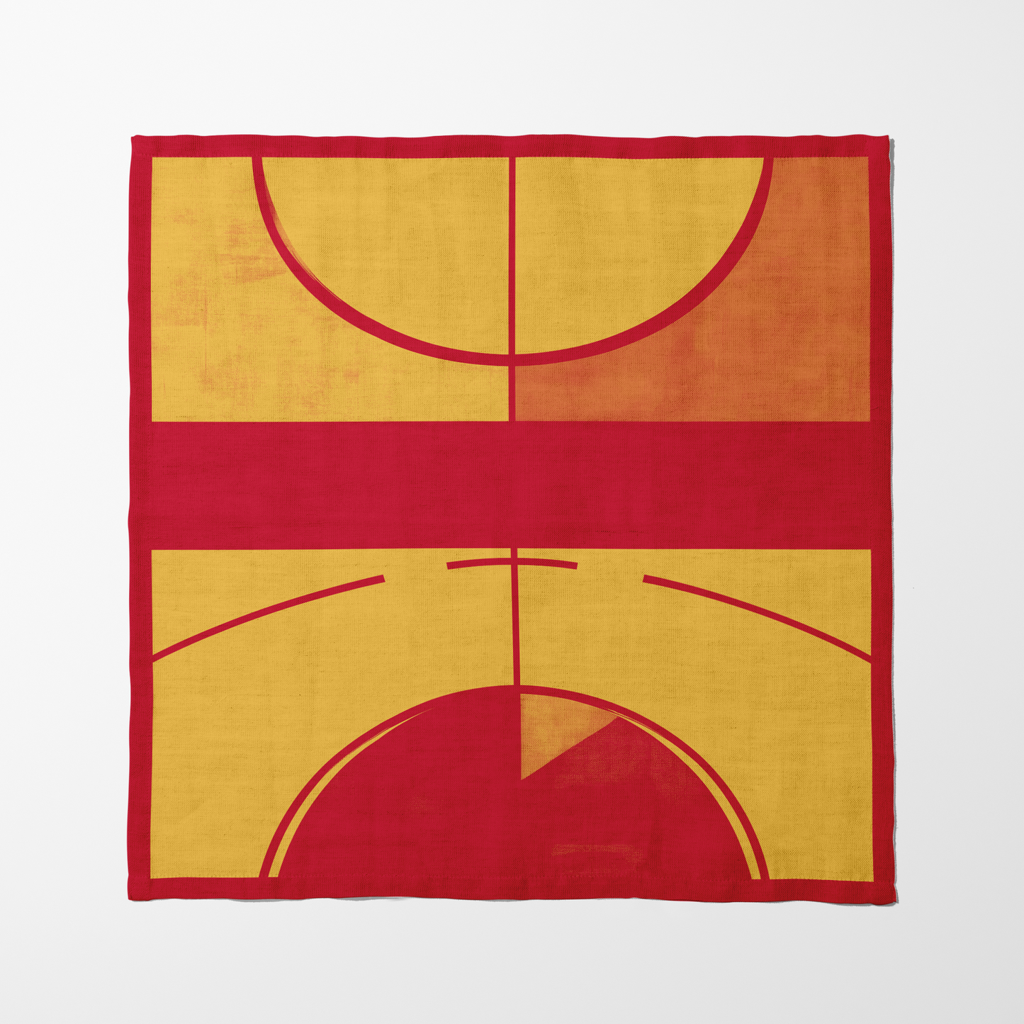 Cardinal Red and Gold Basketball Napkin