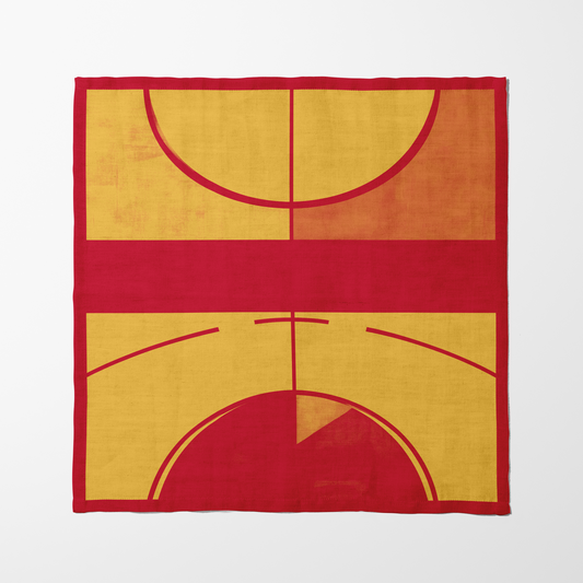 Cardinal Red and Gold Basketball Napkin