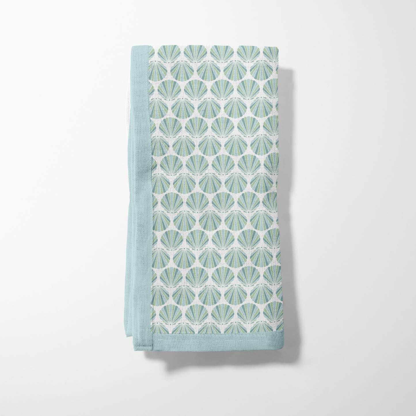 Blue and Green Seashells Napkin