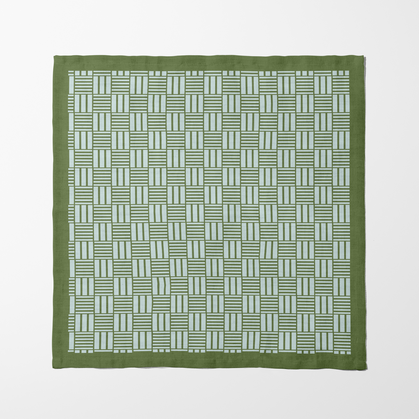 Checkered Stripes Napkin in Green