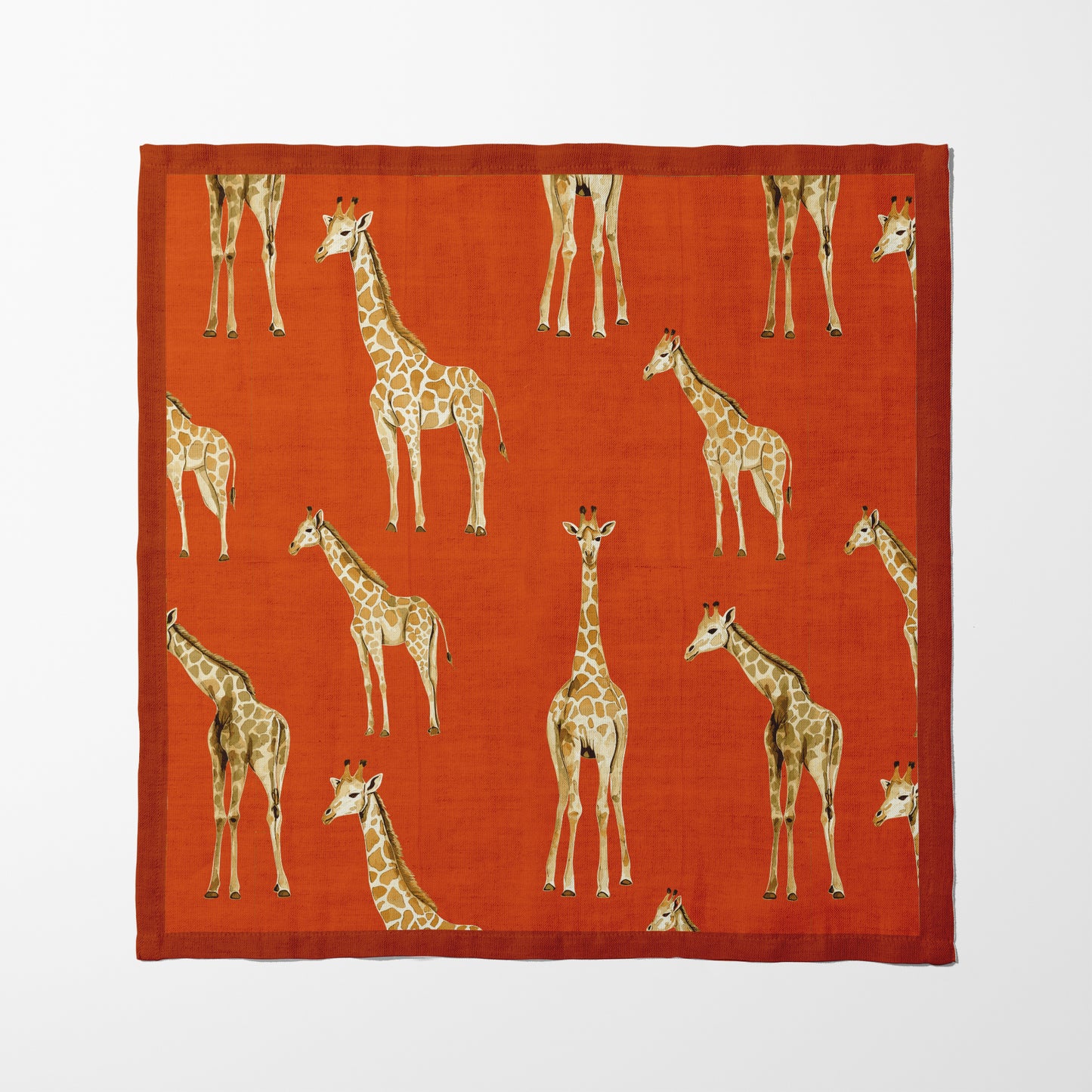 Napkin - Giraffes in rust