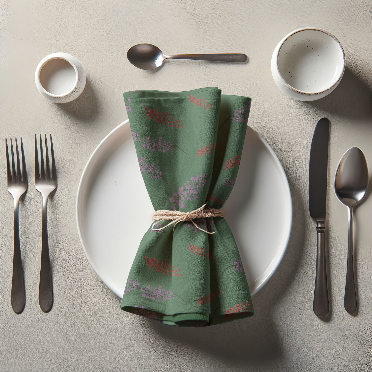 Lavender Haze in Green Napkin