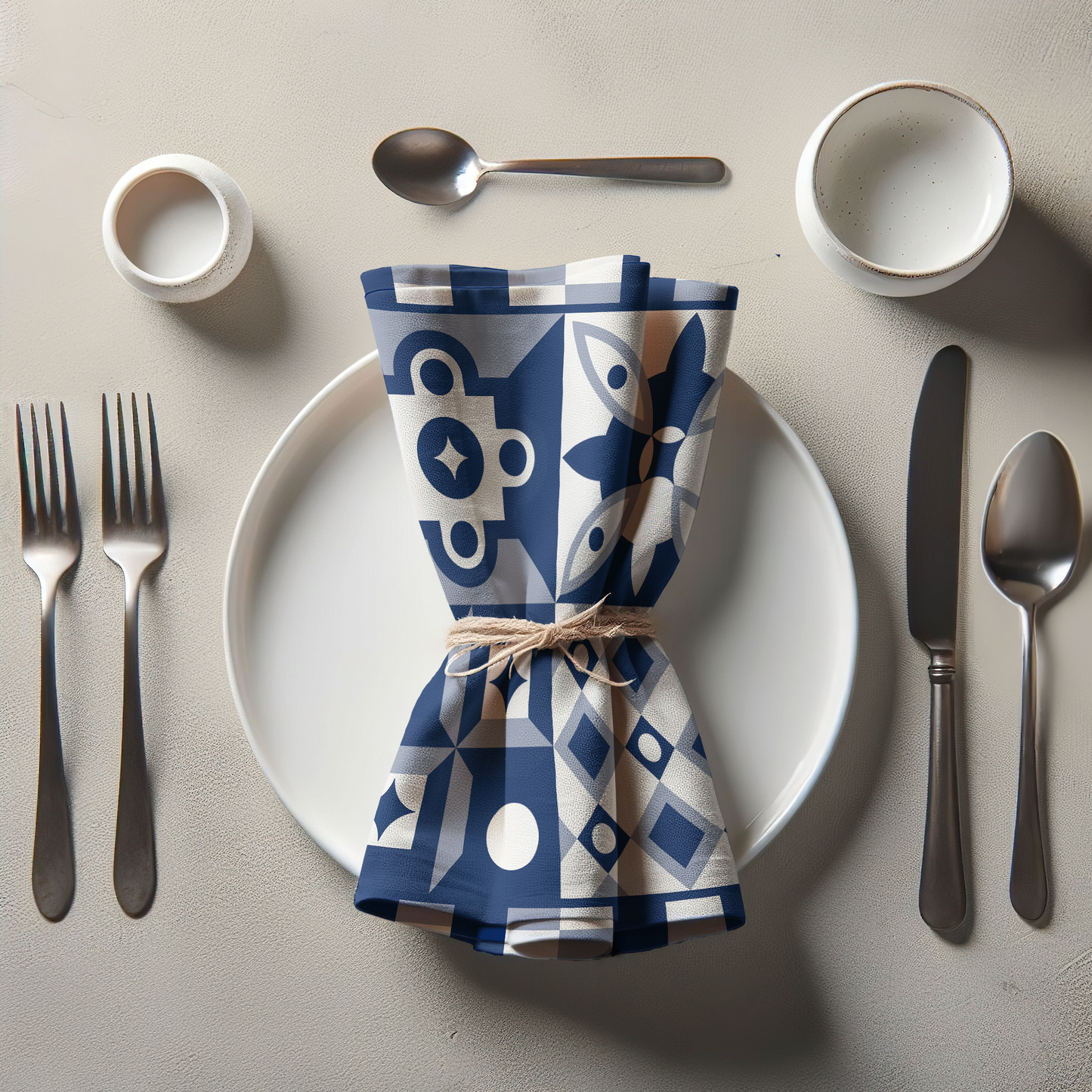 Blue Oporto Napkin in Lightweight Linen