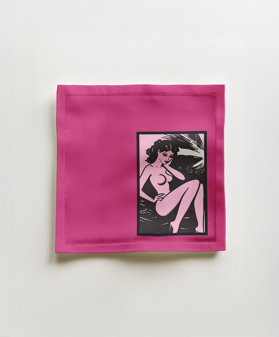 Strike a Pose Cocktail Napkin In Pamela Pink