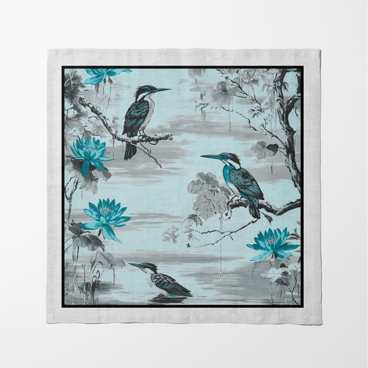 Watchful Waters Napkin in Glacial