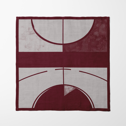 Gray and Maroon Basketball Napkin