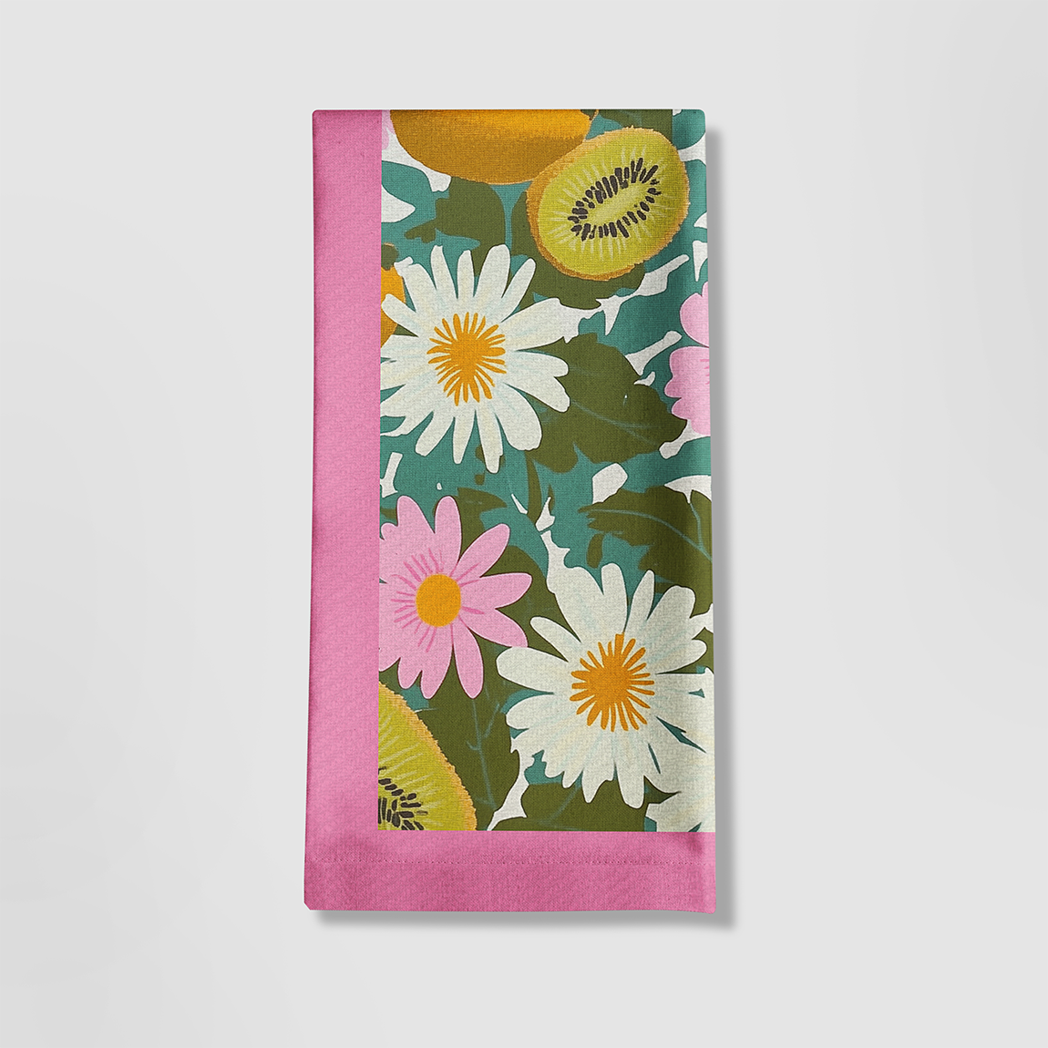 Kiwi Berry Tea Towel in Pink