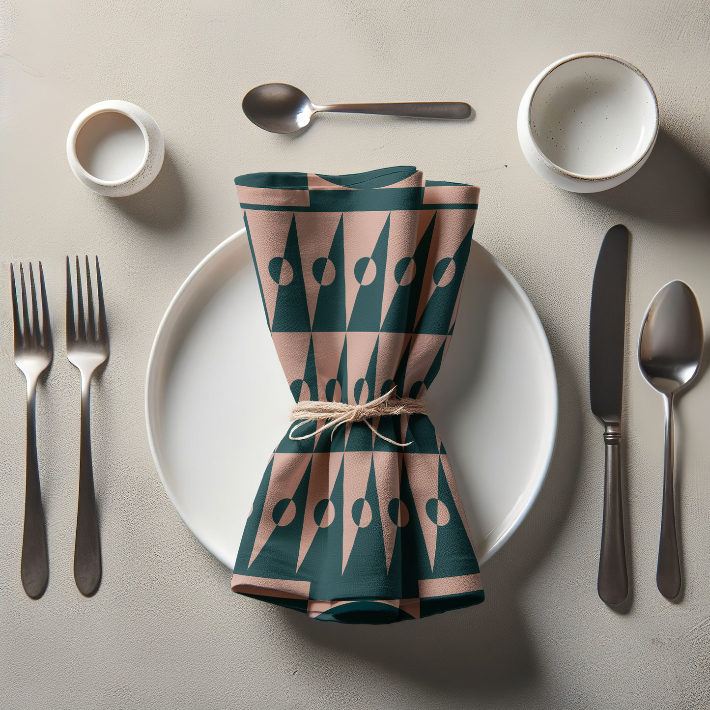 Green Backgammon Napkin