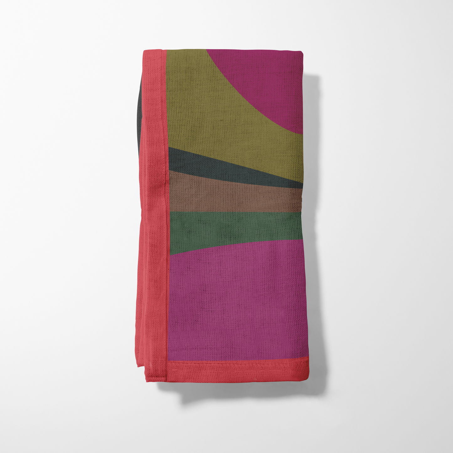 Big Shapes Napkin in Pink