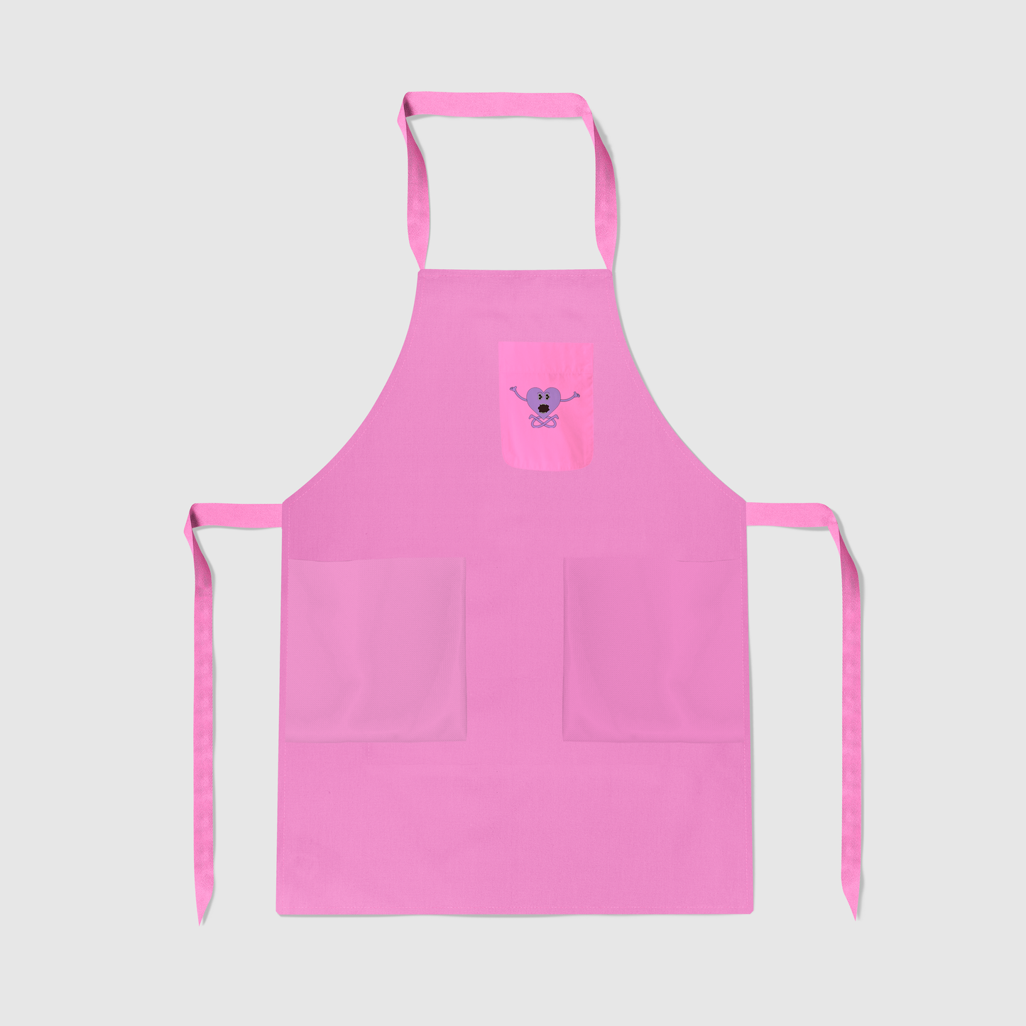 Purple Heart with Love Pink Apron