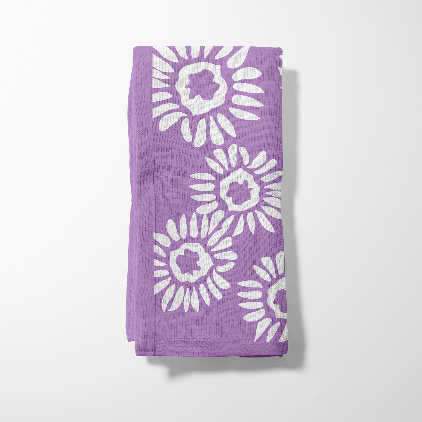 Mauve Daisies Napkin - Lightweight Linen