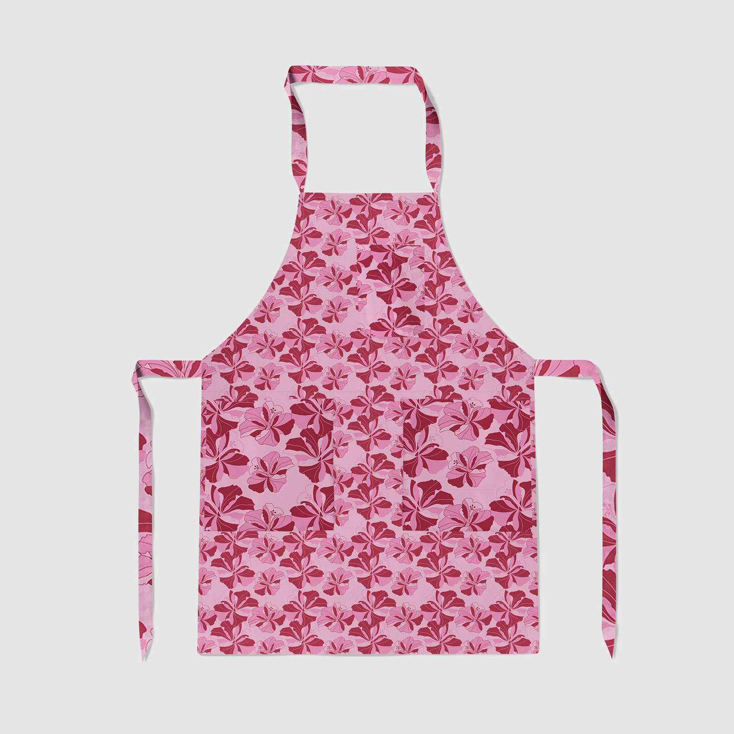 Tropical Cayena Full Chef Apron in Pink & Red in Mid Weight Cotton Twill
