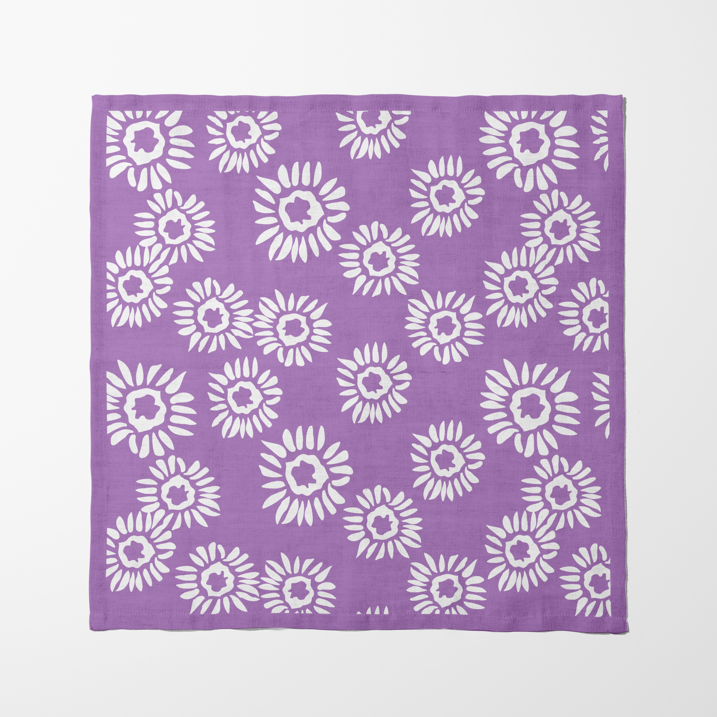 Mauve Daisies Napkin - Lightweight Linen