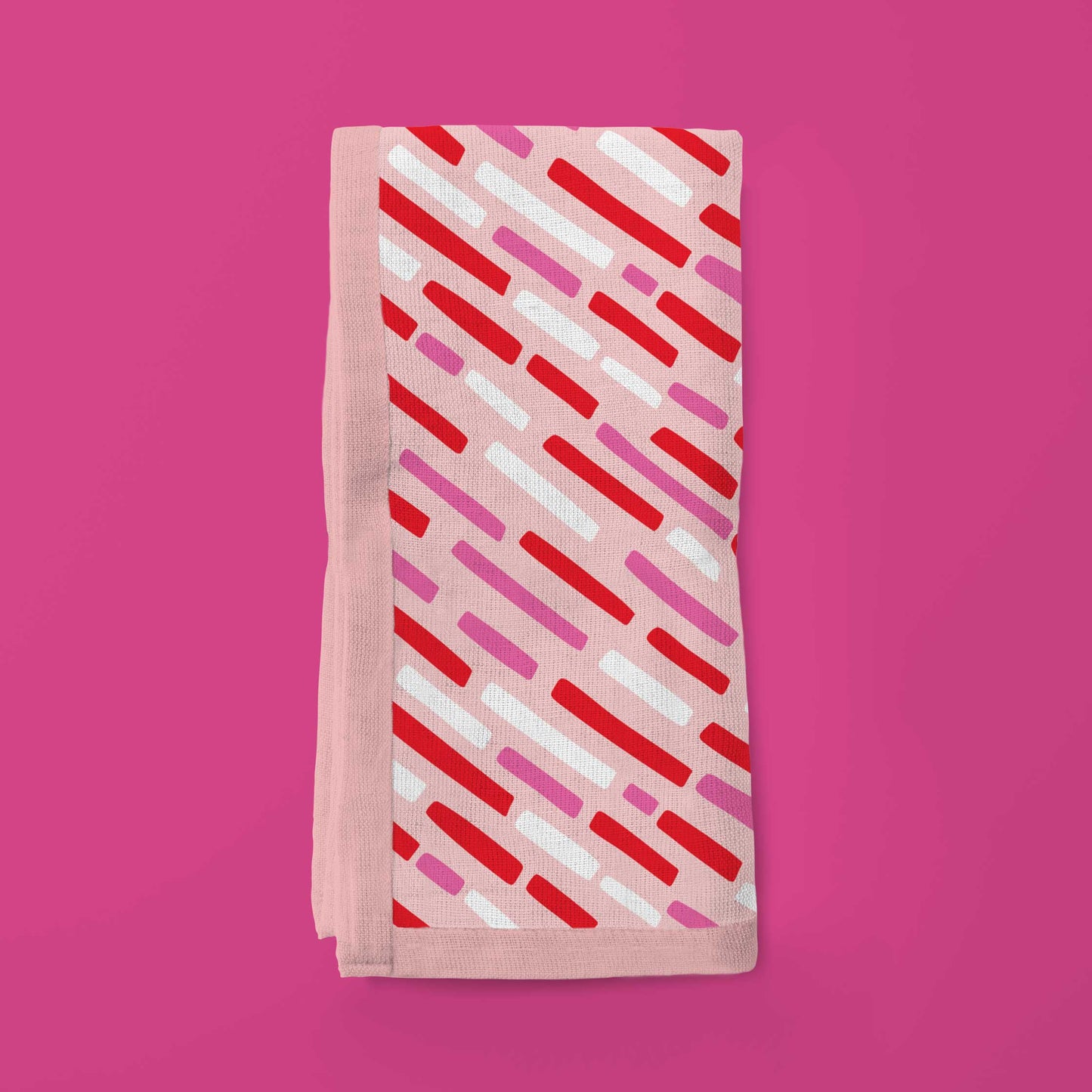 Pink Lines - Organic Cotton Voile