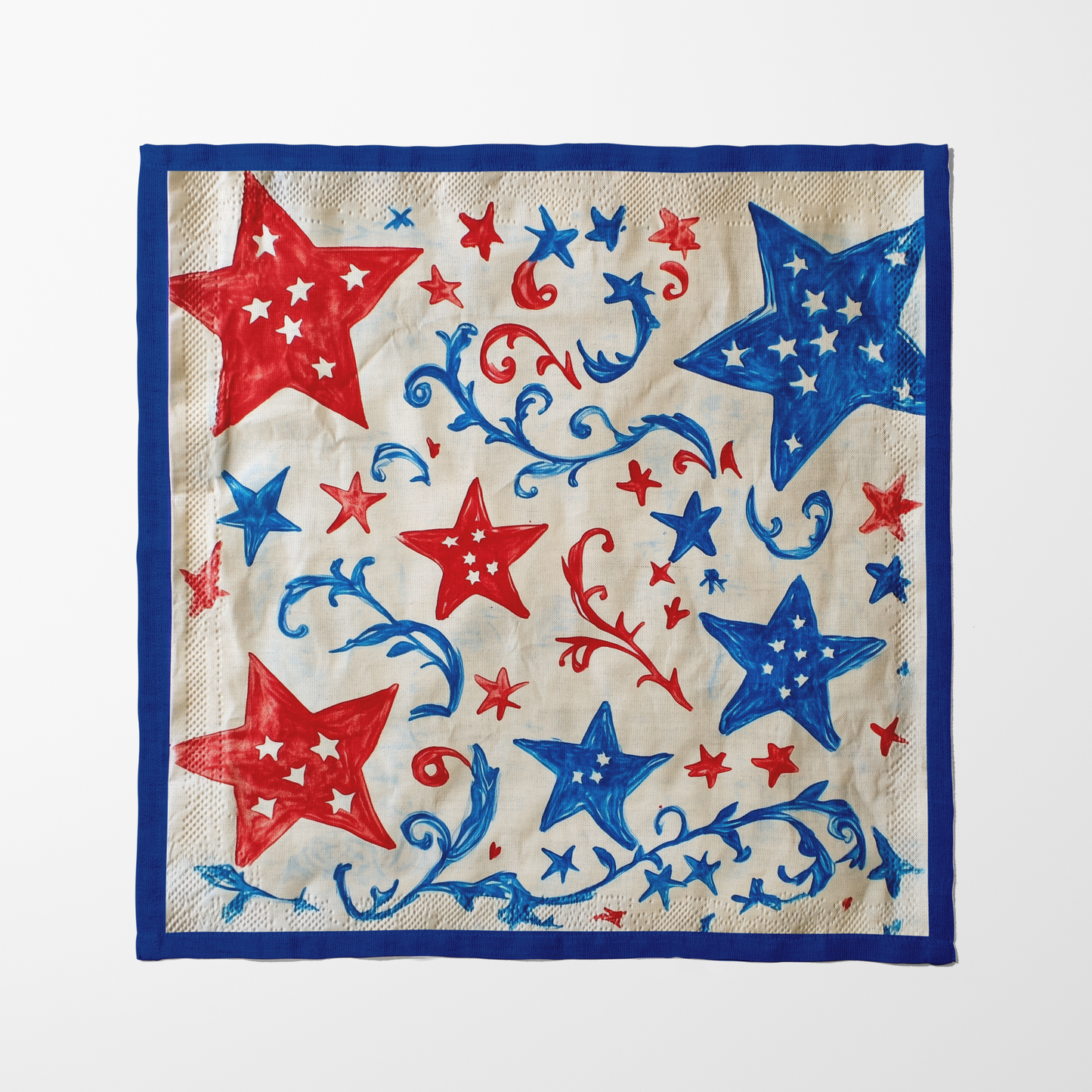 Red & Blue Stars Napkin