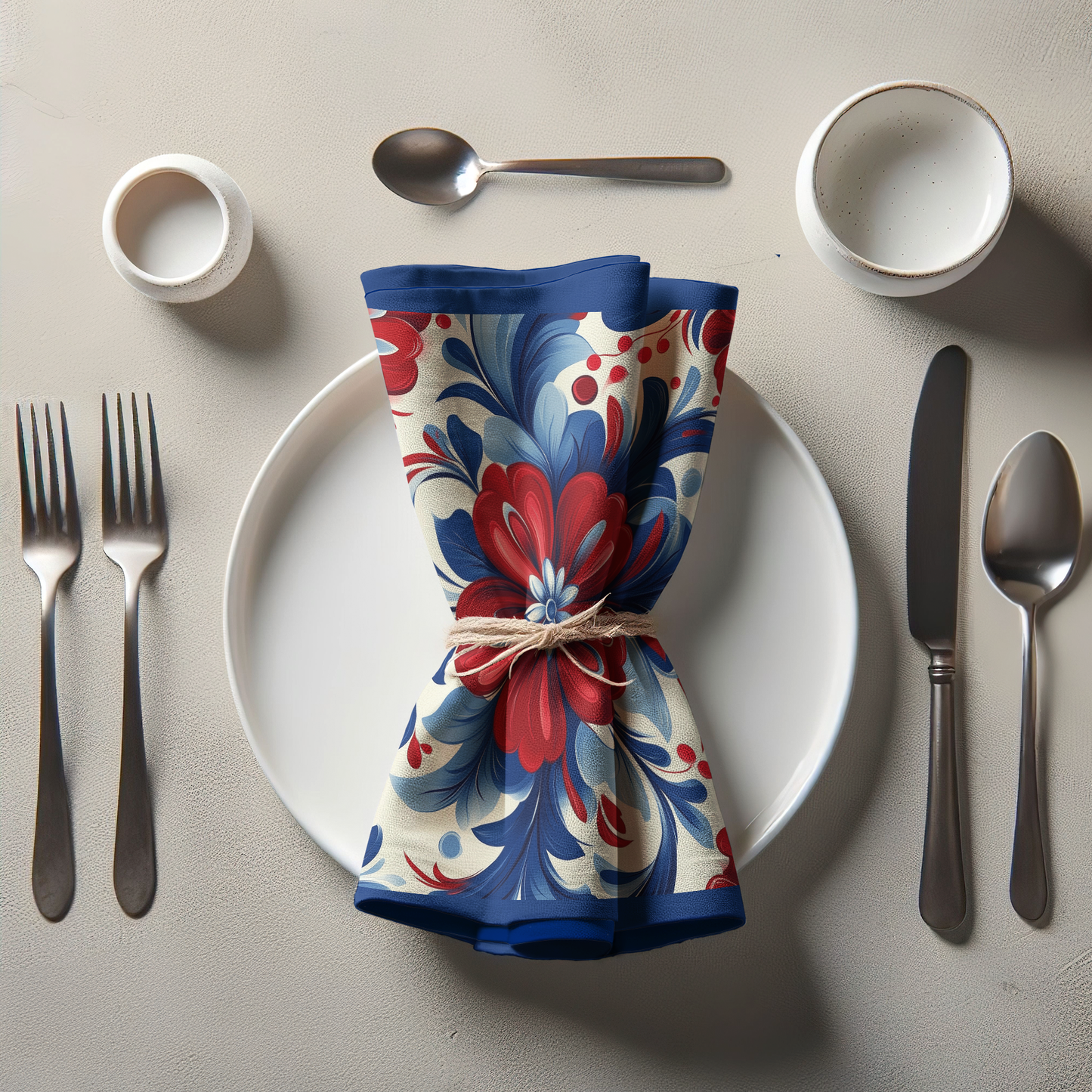 Red, White & Bloom Floral Napkin
