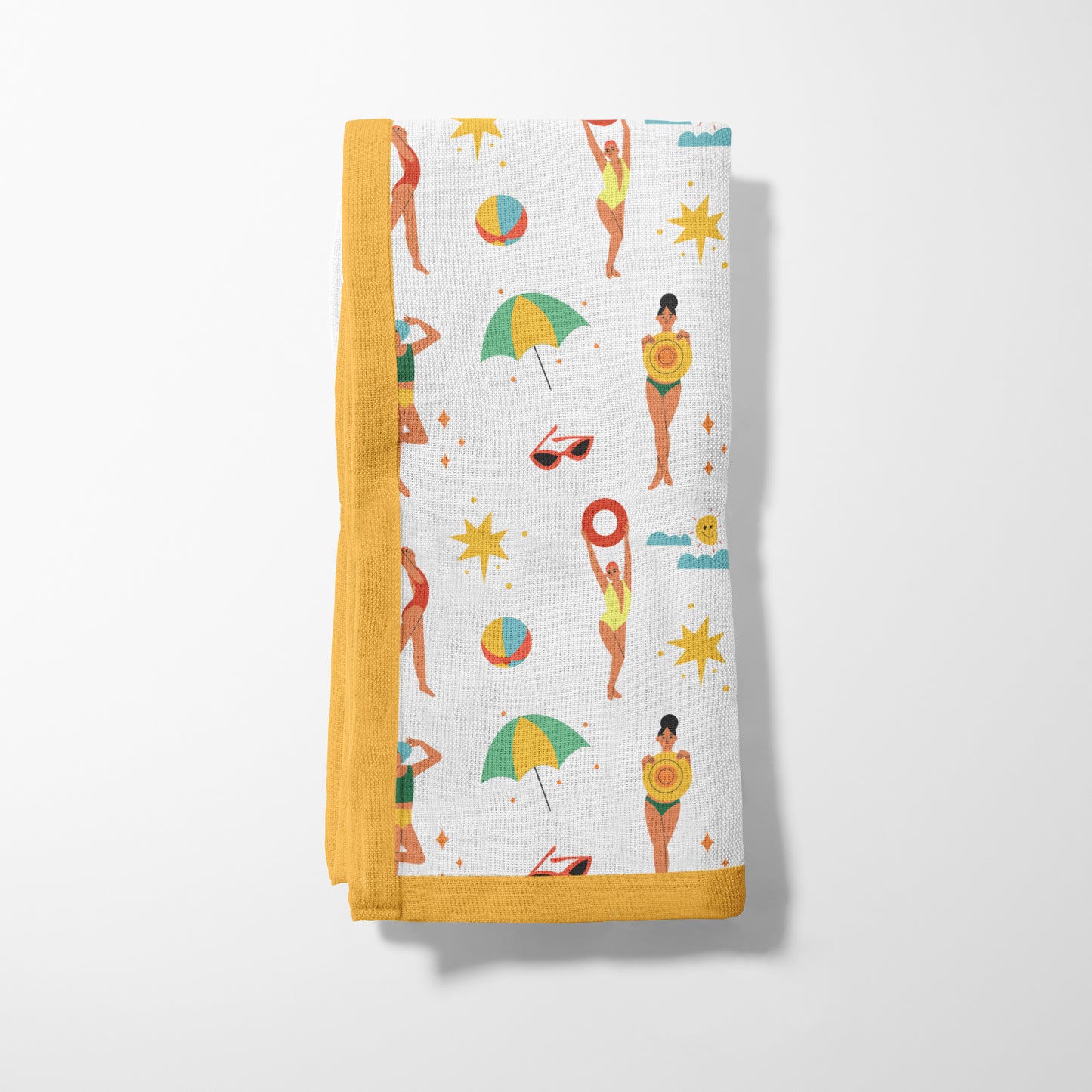 Beach Party Napkin in White