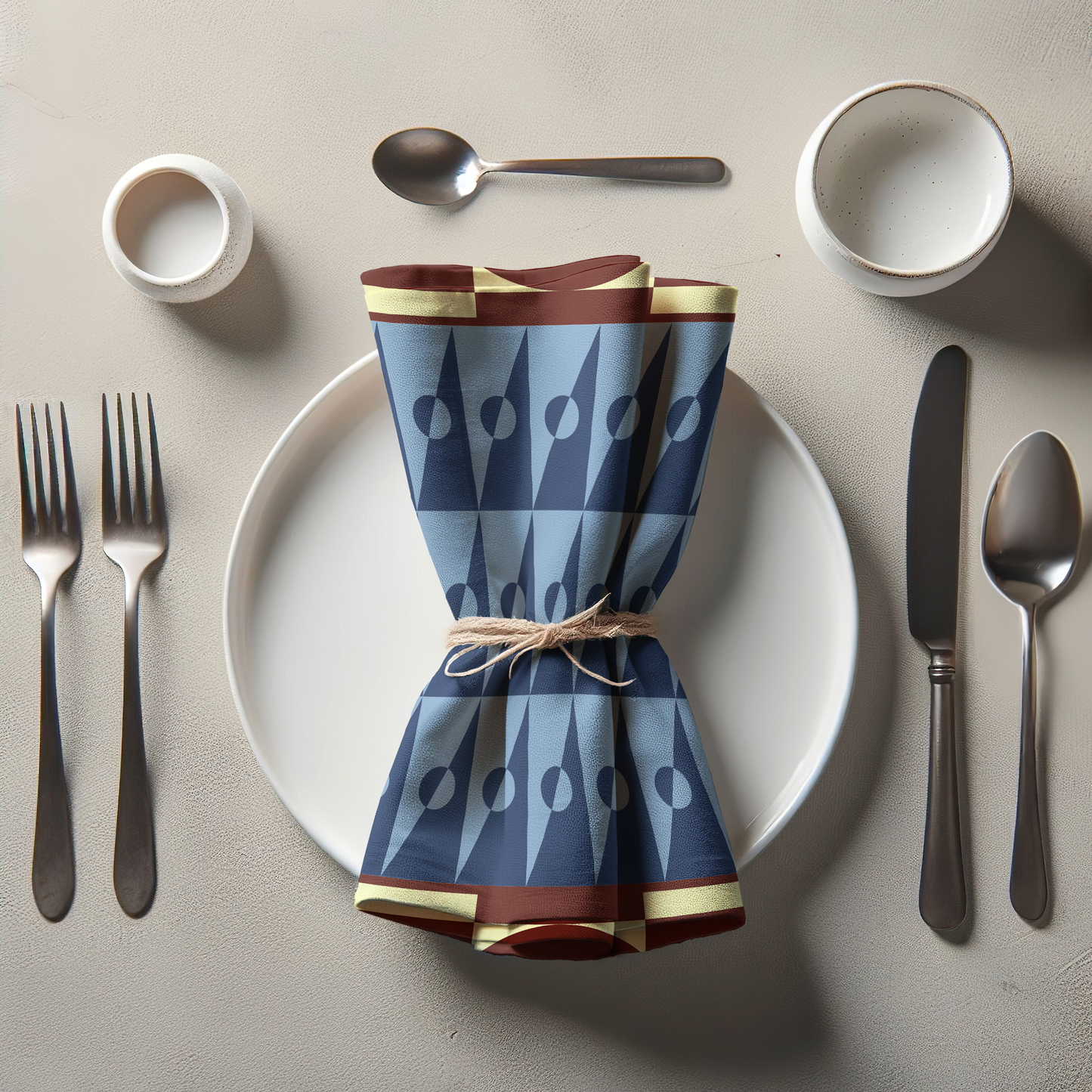 Royal Backgammon Napkin in Lightweight Linen