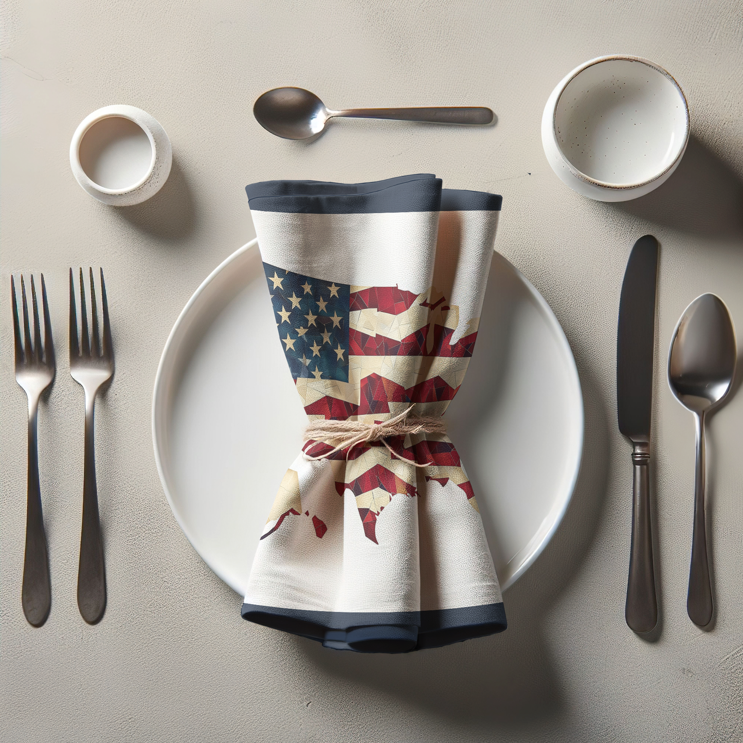 Geometric American Flag Napkin