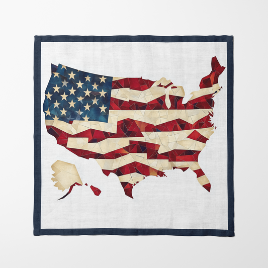 Geometric American Flag Napkin