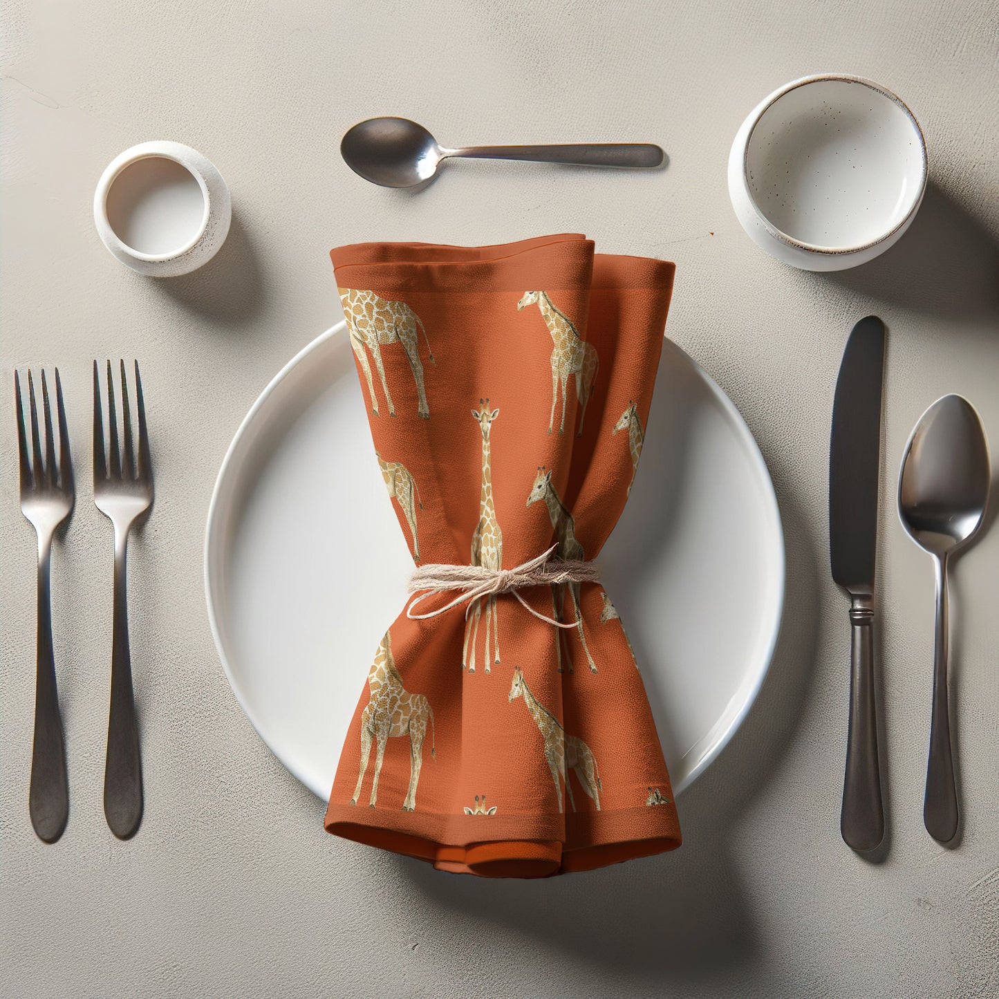 Napkin - Giraffes in rust