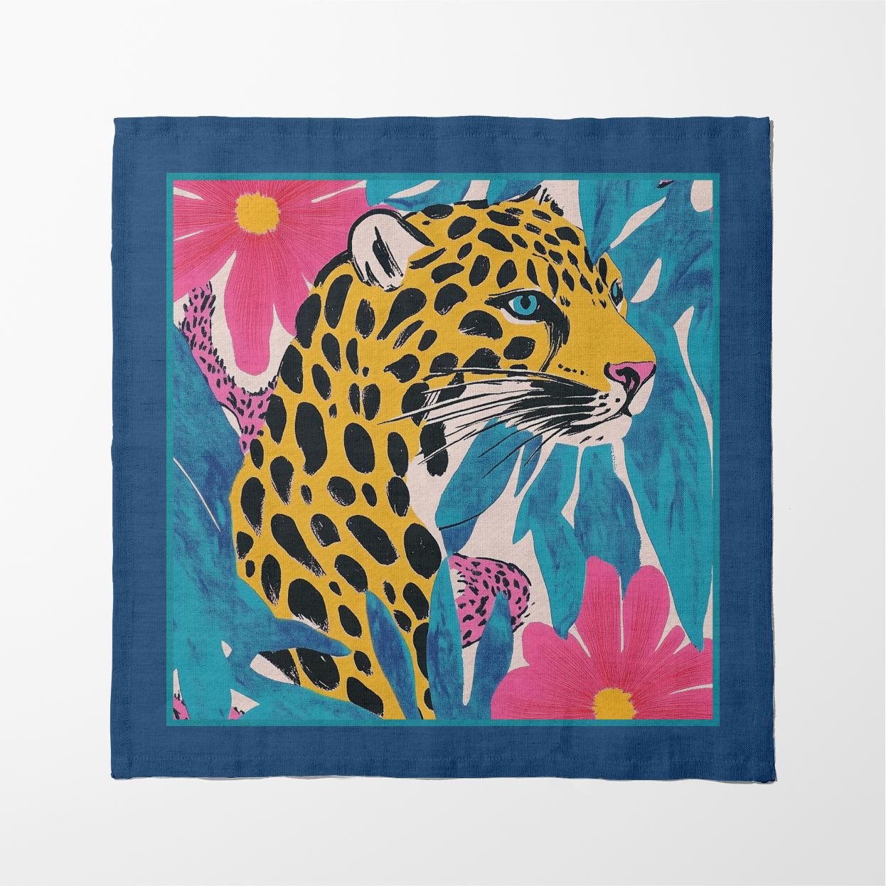 Feline Queen napkin in Classic Navy